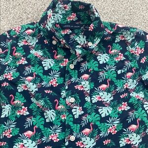 Janie and Jack Blue and Green Casual Button Down Shirt